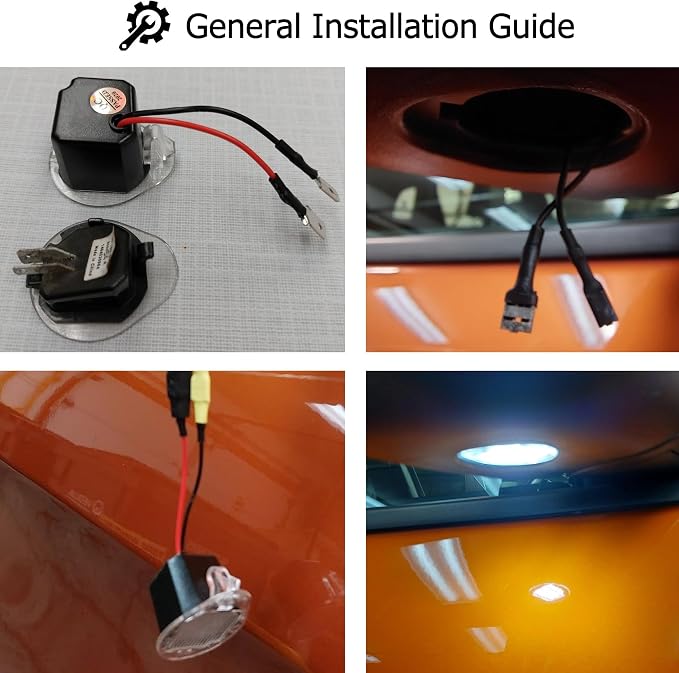 iJDMTOY White 18-SMD Full LED Under Side Door Mirror Puddle Lights Compatible with Jeep 2014-2023 Cherokee (KL)