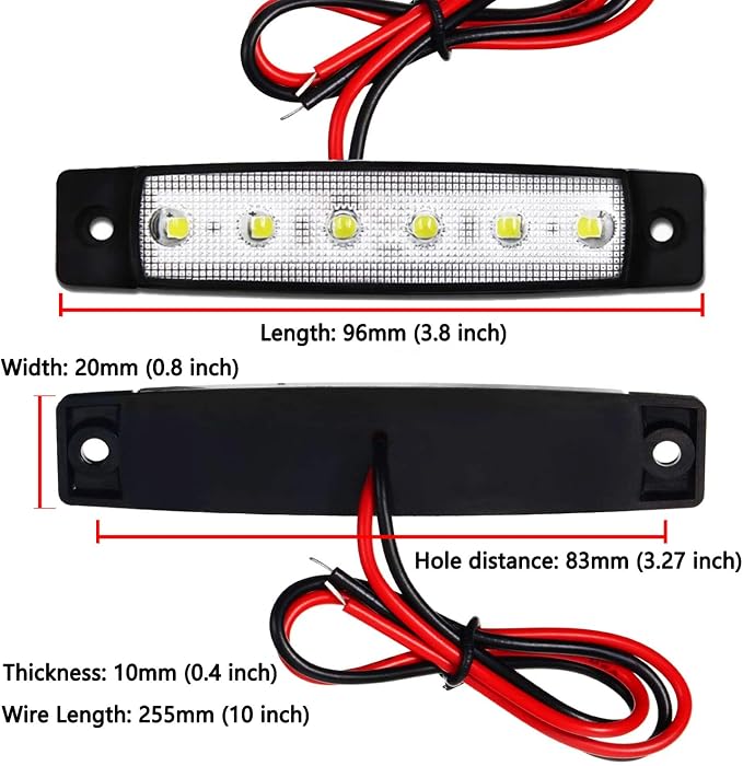 10X Led Rock Lights, Strip Light, Wheel Well Light, Waterproof Exterior Interior Light, Led Underglow Kit for Golf Cart, Jeep Wrangler, RZR, Offroad, Truck, RV, UTV, ATV, Ford, Snowmobile (White)