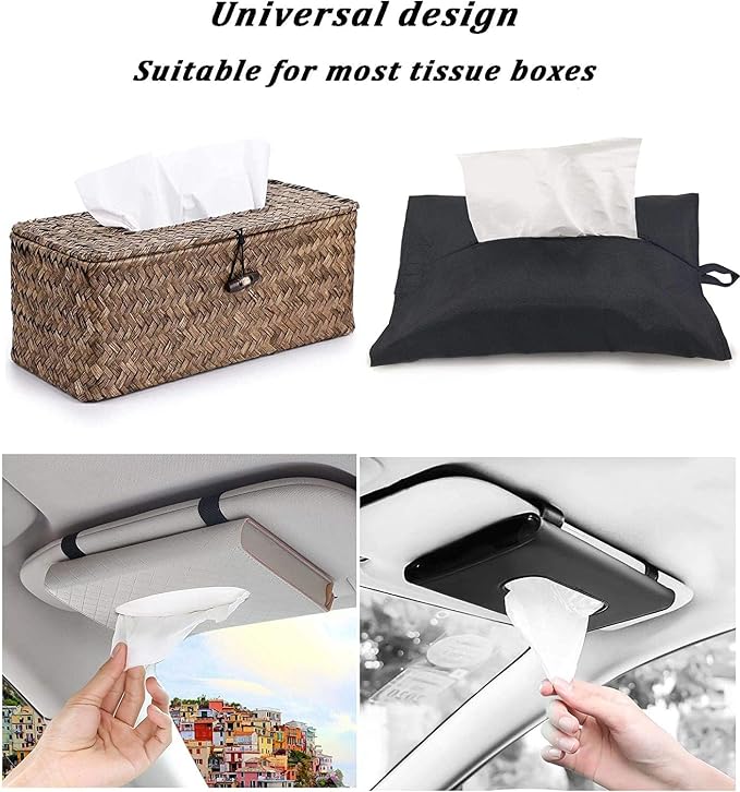 Car Tissue Refills, Auto Travel Tissue Packs, Facial Napkin Refills for Car Visor Tissue Holder - 3-Ply 36 Sheets/Pack - 6Packs