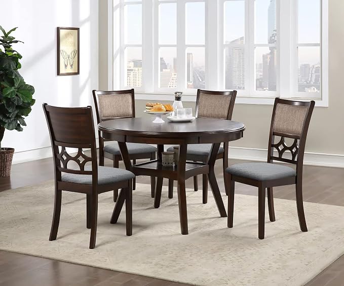 Fuloon Waterproof Seat Cushion Covers 4 PCS, Stretch Jacquard Chair Seat Covers Washable Dining Room Seat Slipcovers Removable Kitchen Chair Protector (4, Waterproof-Light Grey)