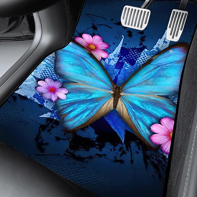 Car Floor Mats Non-Slip Automotive Floor Mats All-Weather Front Rear Car Floor Foot Mat Sets of 4 Pieces Foot Mats Rugs Carpet for Car Trucks SUV Sedans (NO.11)