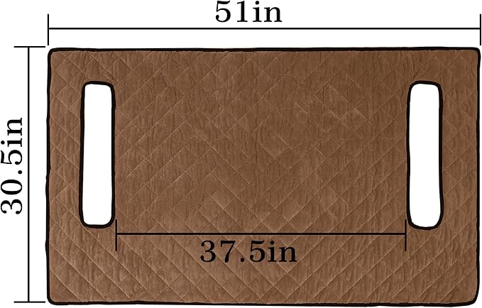 YOKYHOM Golf Cart Seat Covers, Thickened Short Plush Seat Towel Blanket with Non-Slip Backing, Soft & Heavy Duty, Fits Most 2 & 4 Passenger EZGO Yamaha Club Car, 51"x30.5", Dark Brown