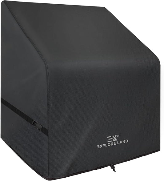 Explore Land Waterproof Boat Center Console Cover Fade Resistant 600D Marine Grade Fabirc Size up to 40" W x 30" D x 44" H, Black