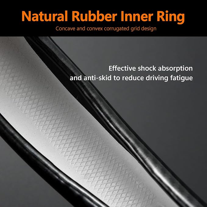 QODOLSI 1 Pack Car Breathable Steering Wheel Cover, Wear -Resistant Steering Wheel Sleeve, Carbon Fiber Non-Slip Steering Wheel Protector, Four Seasons Universal Steering Wheel Set (Circular)