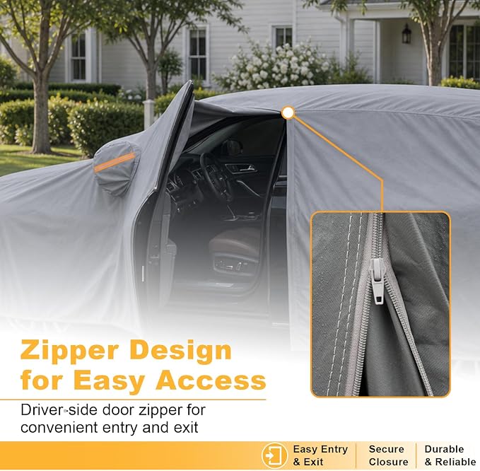 GUNHYI 16 Layers Hatchback Car Cover Waterproof All Weather, Universal Fit Toyota Prius, Audi A4 Wagon, Honda Civic, Subaru WRX/Legacy, Chevrolet Cruze, Volvo V50 V60, Mazda 5, Plymouth Voyager etc.