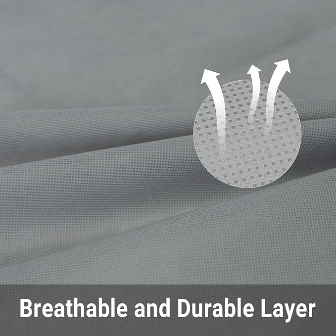 Season Guard Sedan 205" Car Cover, Dustproof Lightweight Indoor & Outdoor | Breathable polypropylene layer, fits sedans up to 205", includes storage bag & antenna patch, elastic hem for secure fit