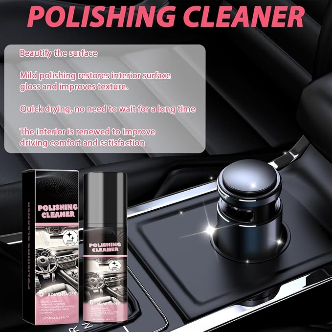 Car Interior Cleaner,100ml Car Interior Cleaner, Interior Detailer Spray,All Purpose Car Cleaner,Vehicle Interior Polish | Interior Detailer Spray(2pcs)