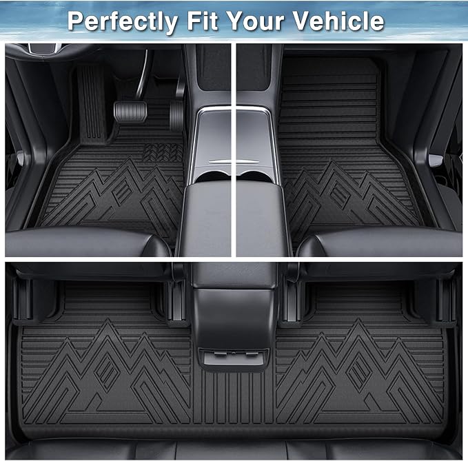 Mixsuper Corolla Floor mats-Floor mat for Toyota Corolla 2014-2019(NO FIT Corolla im & Hatchback),All Weather TPE Rubber Floor Liners Protection for Corolla Accessories,2 Row Anti-Slip Car Mats, Black