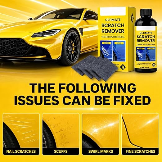 2pc Scratch Remover, 100g Nano Car Paint Repair Paste, Fast Eliminate Deep Scratches Swirl Marks, All Color Automotive Polishing Restoration Tool