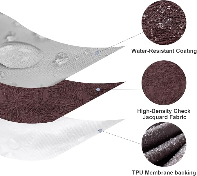 Waterproof Seat Cover for Dining Room Chair Seat Covers Washable Kitchen Chair Seat Slipcovers Protector (Chocolate, 6 PCS)