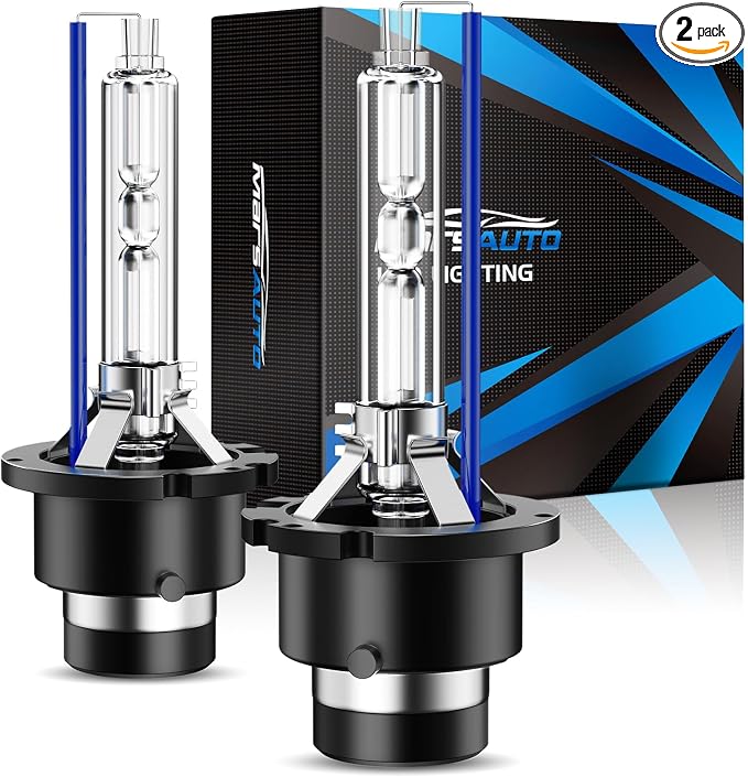 Marsauto D4S HID Xenon Bulbs 600% Brightness 6500K Cool White 66440 42402 42402 Replacement 35W IP68 Waterproof Pack of 2