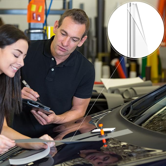 Tallew 12 x 120 Inches Paint Protection Film for Cars Clear Vinyl Wrap for Headlight Bumper Door Handle Bike Frame Mirror