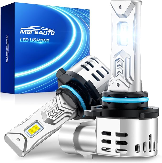 Marsauto - 9005 Halogen Headlight Bulb - High-Performance Car Headlight - Halogen Light with No Glare - for Automotive - 2 Bulbs