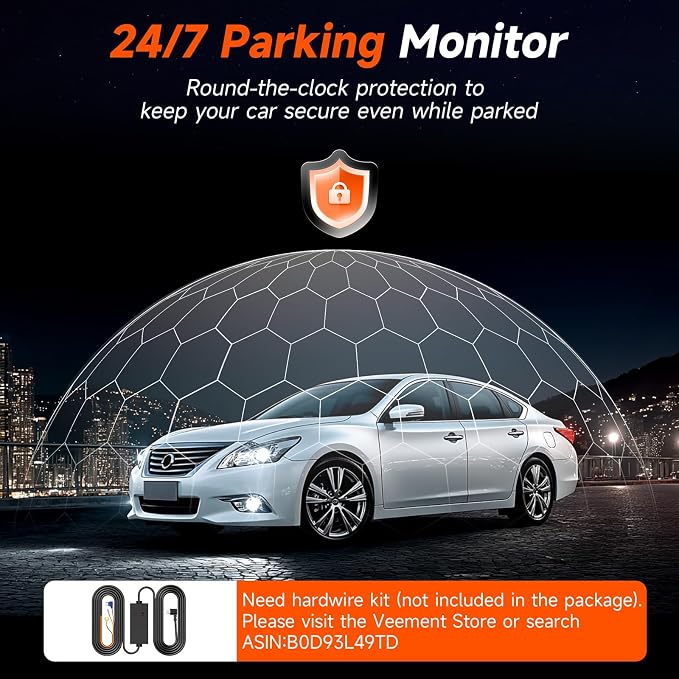 GT902 Dashcam 4K 3 Channel Dash Cam Front Rear Inside, True 170° Wide Angle, 3.19" IPS Screen 2.4G WiFi Custom APP Control, Loop Recording Collision Lock G-Sensor Parking Monitor, 256GB Storage Max