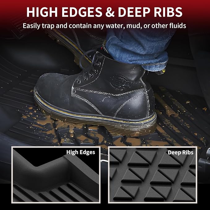 LASFIT Floor Mats & Cargo Liner for BMW IX 2022-2024 2025 2026 xDrive45 xDrive50 xDrive60 M60 M70, All Weather Protection Floor Liners, TPE Car Mat for BMW Accessories 1st & 2nd Row & Trunk Full Set