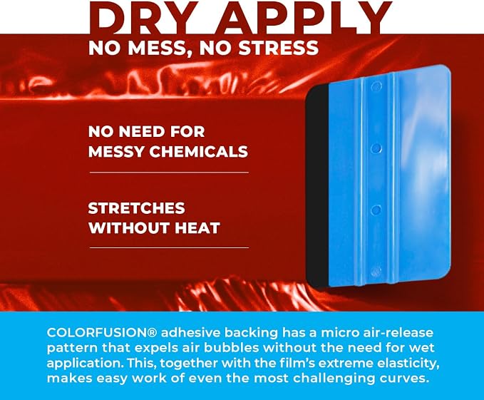 ColorFusion PPF by VViViD, Gloss Sinister Red Dry Apply PPF Vinyl Car Wrap Roll 10ft x 5ft