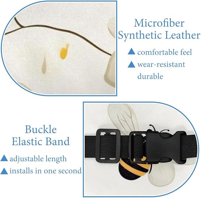 White Flower bee (4) Car Tissues Holder for Car, Visor Tissue Holder, Car Tissue Box, Car Disposable Masks Holder, Mask Dispenser for Car