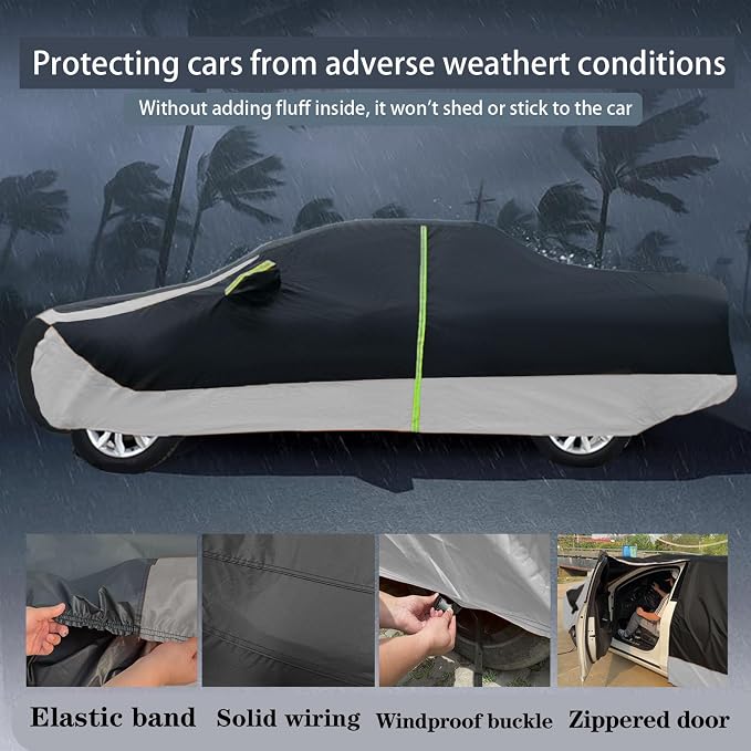 Truck Cover Waterproof All Weather, Full Outdoor Pickup Rain UV Protection Sturdy and Durable, Fit for Ford F150, Chevy Silverado, Gmc Sierra, Dodge Ram 1500 ect. (Fit Truck L-Length 225 to 239 inch)