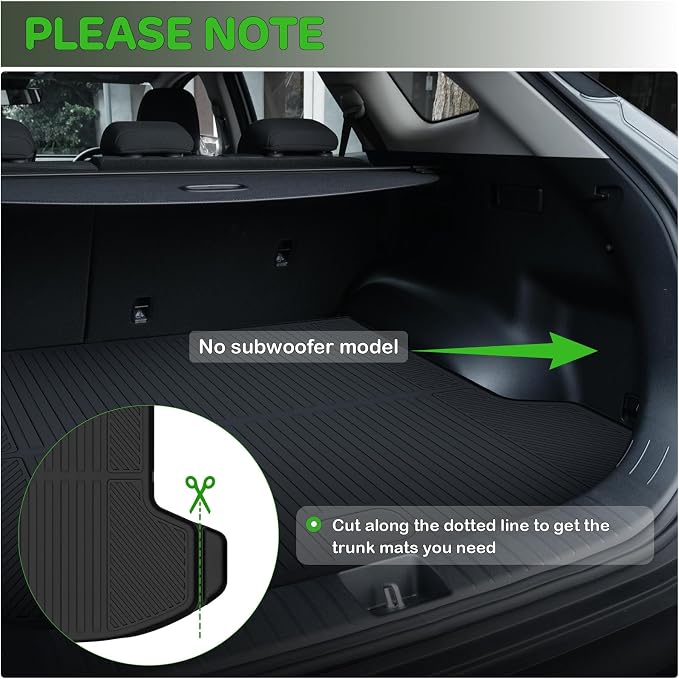 Floor Mats for 2023-2026 Kia Sportage Hybrid Upgrade Trunk Mat with Backrest Mat All Weather TPE Floor Liners Fit for Sportage 2026 Anti-Slip Full Set Car Accessories(Not Fit PHEV)
