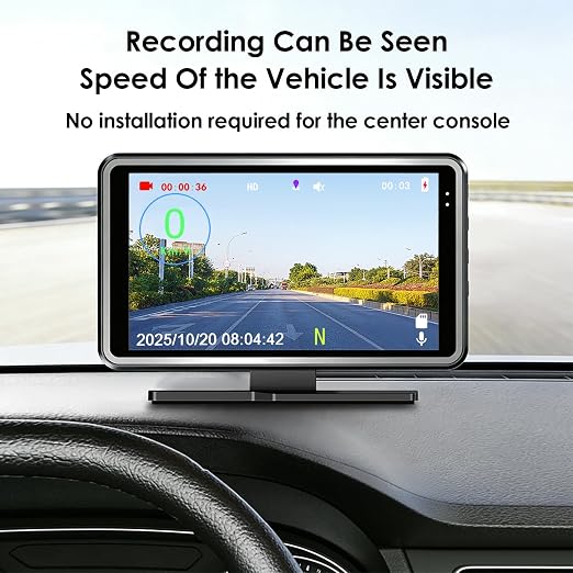 Universal GPS Speedometer Car HUD Digital Speed Display + Dash Camera DVR Video Recording + GPS Tracking Replay Back on Map 3 in 1 Device