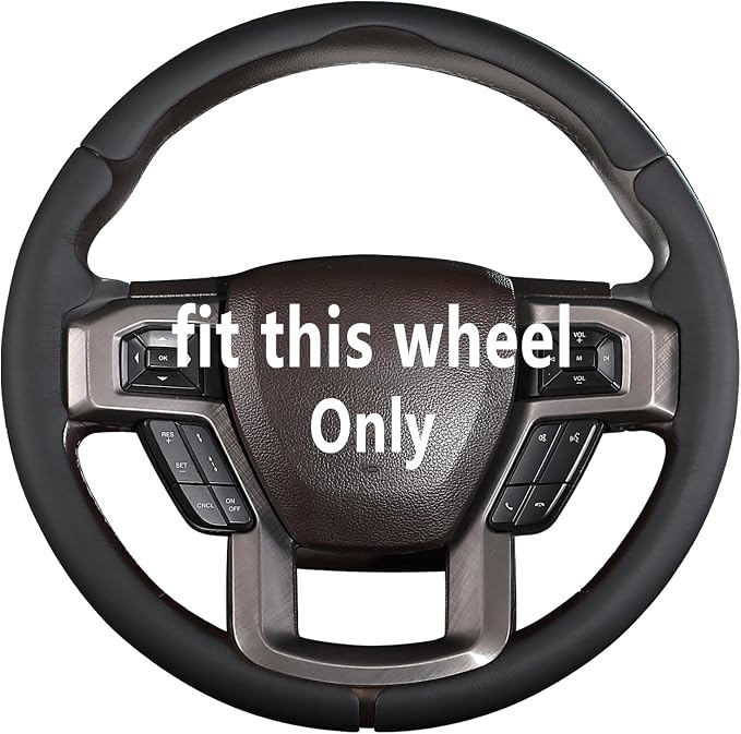 Steering Wheel Cover for Ford F150 2015-2020/ F250 2017-2022/ F350 2017-2022/ F450 2017-2022/ F550 2017-2022/ Ford Expedition 2018-2021 Steering Wheel Protector for Ford Steering Wheel Accessories