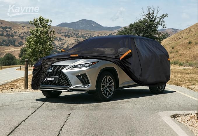 Kayme 7 Layers SUV Car Cover Custom Fit for Lexus RX350 RX 350/RX300/330/350L (2003-2025) Waterproof All Weather for Automobiles, Outdoor Full Cover Rain Sun UV Protection.