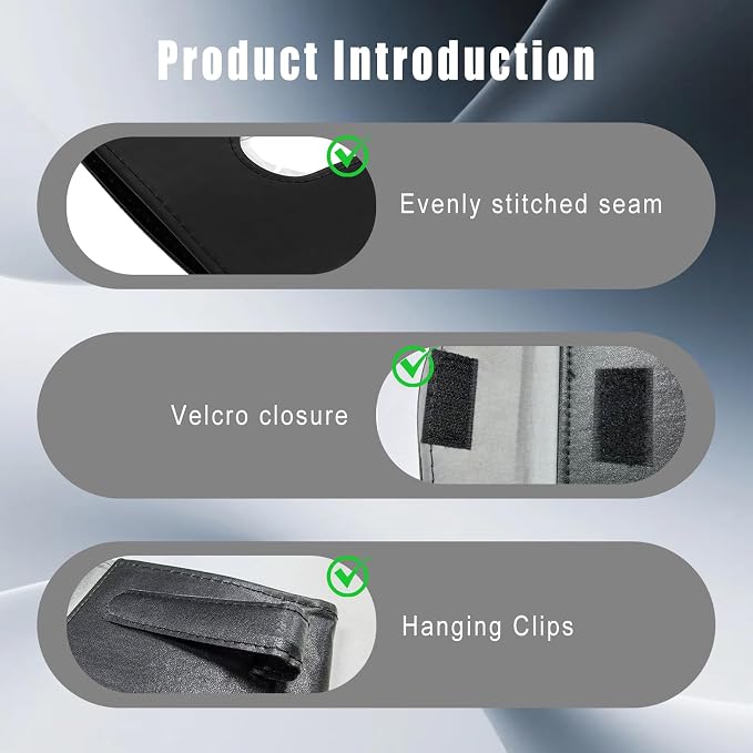 Car Visor Tissue Holder, Sun Visor Napkin Holder for Car, Easy Installation, Universal Accessories Interior Vehicle Tissue Box Suitable for SUVs, Trucks (Black)