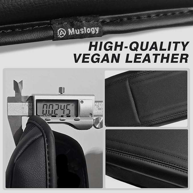 Muslogy Center Console Armrest Cover Fit for Toyota RAV4 2013-2018 Accessories, Comfort Armrest Pad Console Lid Cushion Vegan Leather Regular Thick