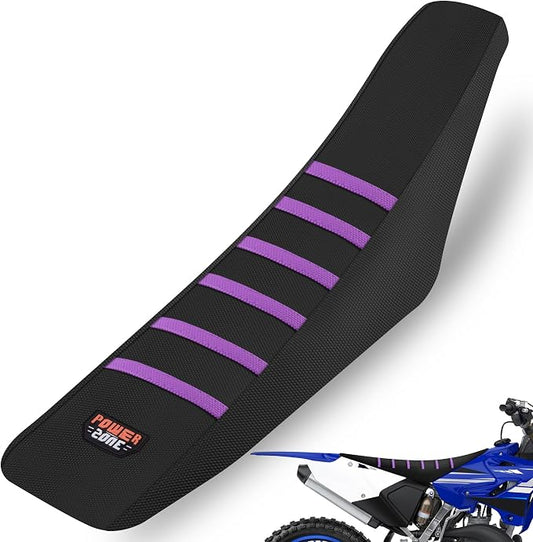 Universial Dirt Bike Seat Cover - Soft Ribbed Rubber Seat Covers for Motorcross Enduro (Purple)