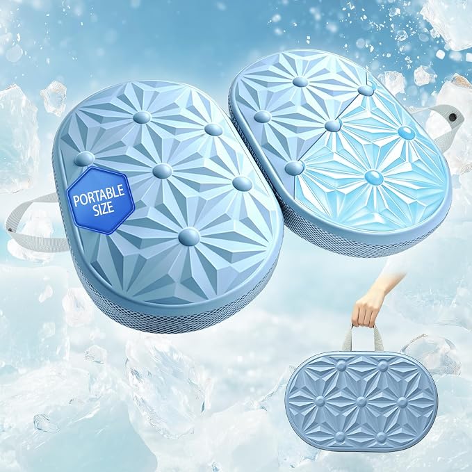 Cooling Gel Enhanced Memory Foam Seat Cushion, Desk Chair Seat Cushion, Office Chair Cushions, Foldable Portable, Back Sciatica Coccyx Tailbone Pain Relief, Driving Car Airplane Wheelchair Bleachers