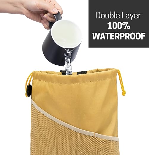 GNEGNI 2PCS Hanging Car Garbage Can - Waterproof Leakproof Trash Bag | Car Trash Can with Durable Leakproof Lining, Keeps Vehicle Clean and Neat