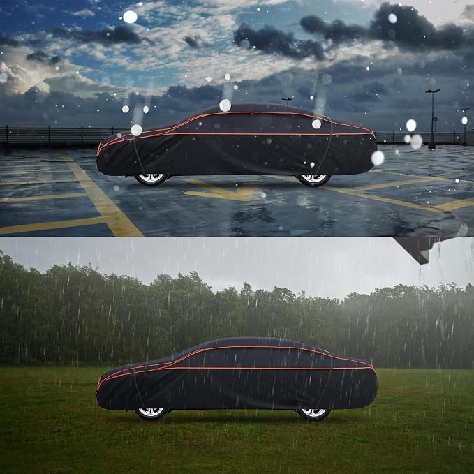 Hail Protector Car Cover, Thickened Multi-Layered EVA Car Hail Protector Size A4 Fit for Dodge Charger, Lincoln Mkz, Lexus LS Rain (199-208 inch)