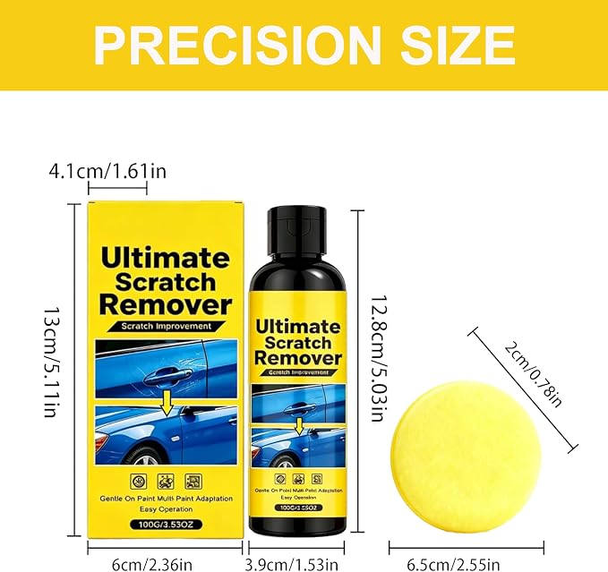 Car Scratch Remover, 2026 Upgrade Car Polishing Wax Scratchs Remover Cars Paint Scratchs Repair Kit, Scratch Remover for Vehicles with Wipe and Sponge Deep Scratches (1 Set)