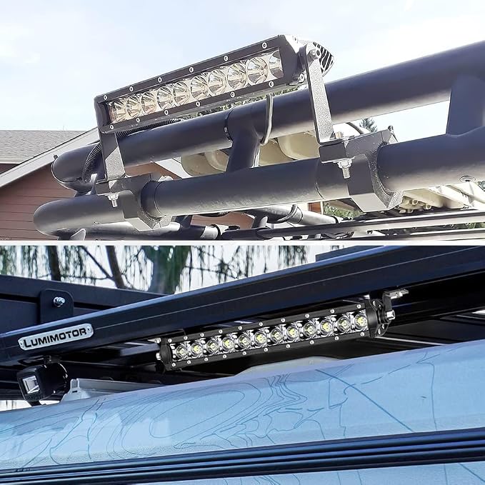 Light Bar Mounts Mounting Bracket, 4PCS Universal Side Mounted Brackets Kit for Single Row LED Light Bar for Truck ATV UTV - 2 Years Warranty