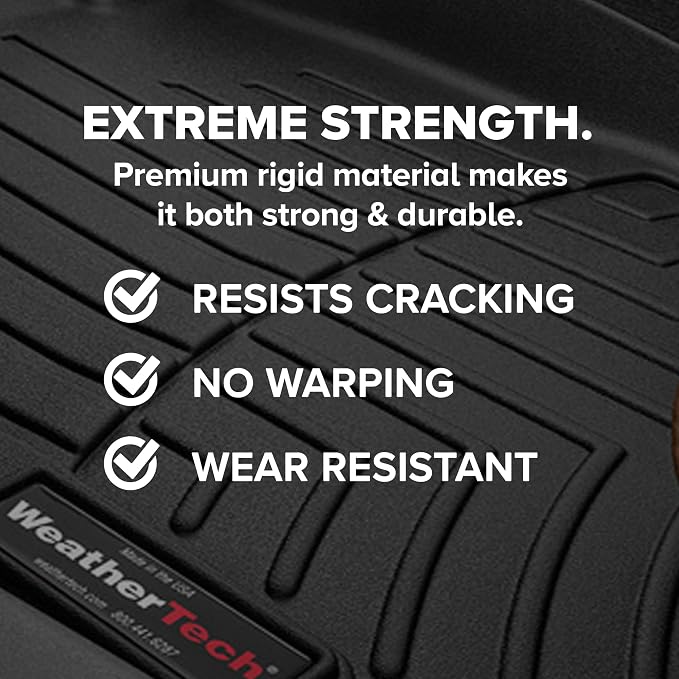 WeatherTech Custom Fit FloorLiners for GMC Sierra 1500 Limited, Silverado 2500HD/3500HD, Silverado 1500-1st & 2nd Row (471436-1-2), Cocoa