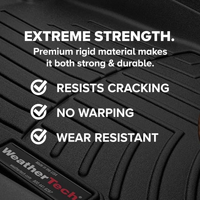 WeatherTech Custom Fit FloorLiners for Chevrolet Silverado 1500, Silverado 2500HD/3500HD, Silverado 1500 LTD - 1st & 2nd Row (451436-1-2), Tan