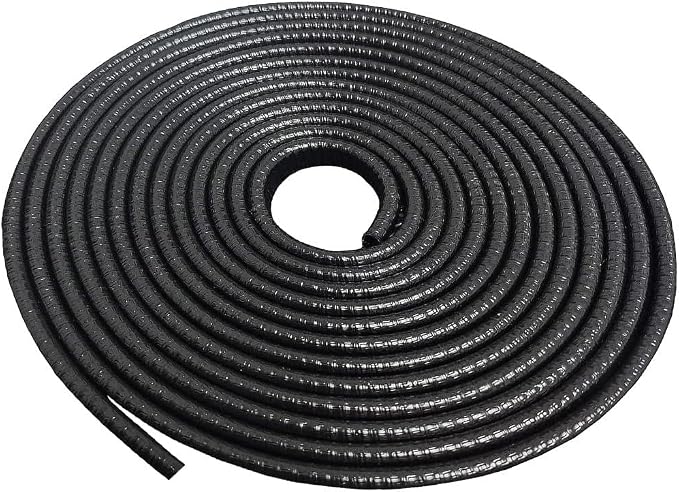 Car Door Edge Guards, 16Ft Rubber Seal Car Door Edge Trim, U Shape Door Edge Protector Guard, Aluminum Weather Proofing Automotive Door Edge Molding Protection for Most Car (Black, 16Ft)