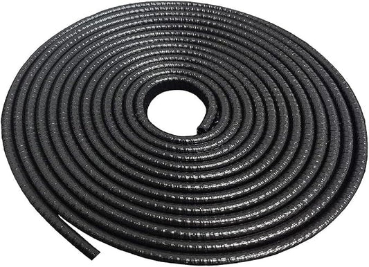 Car Door Edge Guards, 16Ft Rubber Seal Car Door Edge Trim, U Shape Door Edge Protector Guard, Aluminum Weather Proofing Automotive Door Edge Molding Protection for Most Car (Black, 16Ft)