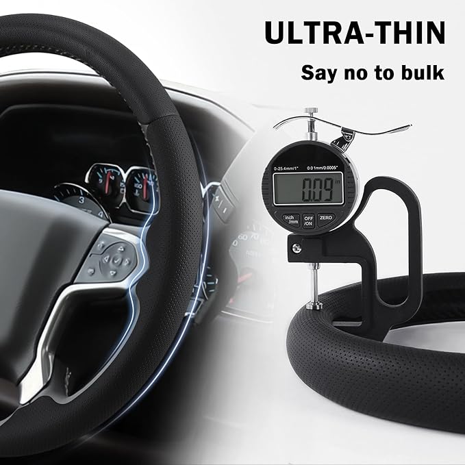 Steering Wheel Cover for Chevy Silverado 1500 2014-2018/2500 2500HD 3500 3500HD 2015-2019/ 4500HD 5500HD 6500HD 2019-2024/ Suburban Tahoe 2015-2020/ Traverse 2018-2023 Chevrolet