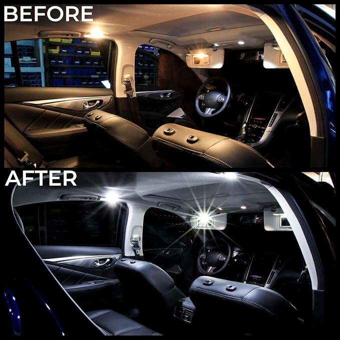 LED Interior Lights Kit for Chevy Camaro 2010 2011 2012 2013 2014 2015 Super Bright 6000K Dome Trunk License Plate Lights White Interior LED Light Bulbs Package + Install Tool