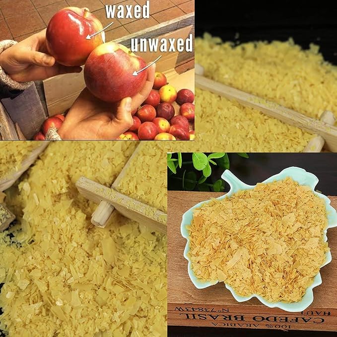 TooGet Carnauba Wax Flakes, Natural Multipurpose Wax Bulk for Craft DIY, Candle Making, Wood Polishing - 16 OZ