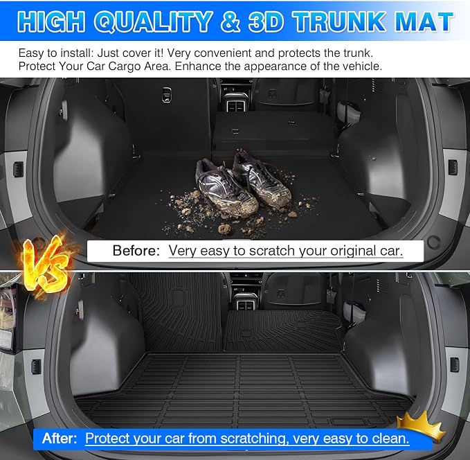CARTIST Trunk Mat for Kia Sportage 2023-2026 Gasoline Only, All Weather Cargo Liner Heavy Duty Car Mats, Car Accessories for Sportage