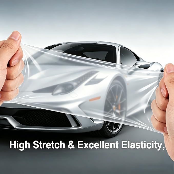 Matte Clear TPU Paint Protection Film, Heat Self-Healing & High Stretch Car PPF, 5ft x 5ft -Anti-Yellowing Scratch Resistant Wrap for Vehicle Body