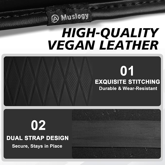 Muslogy Center Console Armrest Cover Compatible with 2025 2026 Mitsubishi Outlander & 2026 Nissan Rogue (Plug-in Hybrid) Accessories Armrest Pad Arm Rest Cushion Vegan Leather Regular Thick(PHEV Only)