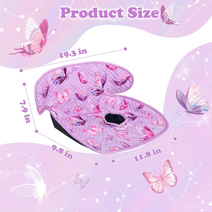 Babenest Car Seat Potty Protector Cover -Waterproof Carseat Training Liner for Baby &Toddler Shower Gift, Dry Piddle Pee Pad with Fun Designs for Strollers & Infant Car Seats (1pc, Butterfly-Purple)
