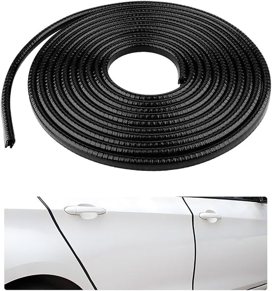 32.8Ft(10M) Car Door Edge Guards, U-Shaped No Glue Automotive Edge Trim Seal Protector Molding, Universal Vehicle Door Entry Guard Protective Strip, Exterior Car Accessories