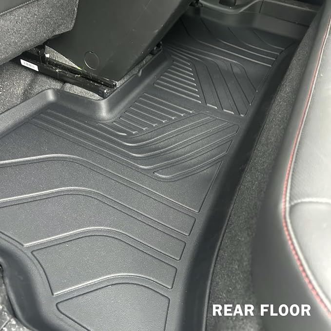 KUST Floor Mats for 2024-2026 Chevy Trax Accessories | Front Rear 2 Rows Floor Liners, All Weather Protection Car Mats, TPE Rubber, Raised Edge