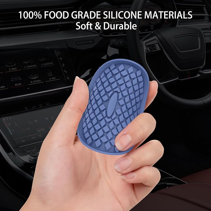 ME.FAN Car Cup Coasters [4 Pack] Silicone Car Coasters/Cup Mats, Non-Slip Recessed Car Interior Accessories Navy Blue