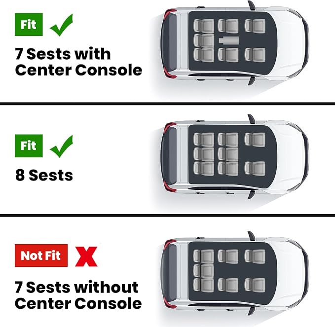 LASFIT Floor Mats & Cargo Mat for Toyota Sequoia 2023-2026 (Not fit 7-Seater w/o Center Console), TPE All Weather Protection Car Liners Custom Fit for Sequoia 1st & 2nd & 3rd Row & Trunk Mats, Black