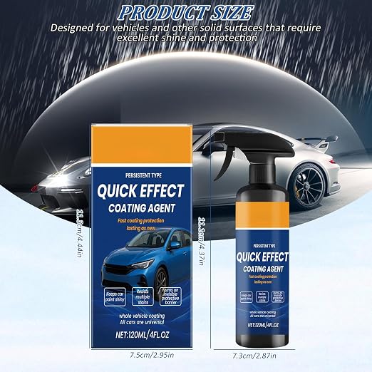2Pcs Advanced Quick Effect Coating Agent, Advanced Car Quick-Acting Coating Agent Spray, Car Coating Spray, New Quicks Effective Coatings Sprays, Durable Car Shine